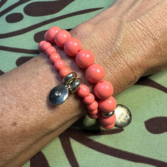 B67. The Limited Hue You Are Bracelets LOVE Coral Pink - Picture 4 of 4
